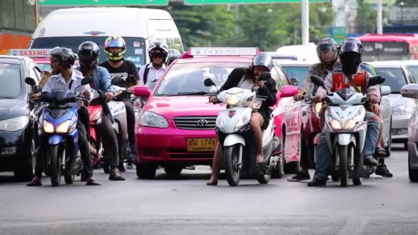 Bangkok şehir trafik. — Stok video