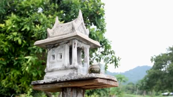Joss house. Shrine of the household god. — Stock Video