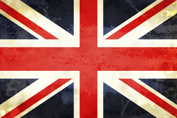 오래 된 종이 질감에 영국 국기. — 스톡 사진