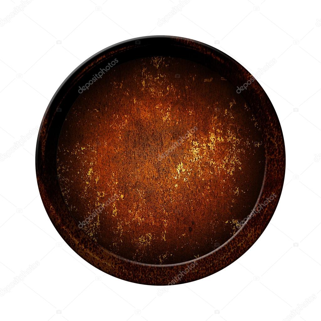 metal plate on isolated background.