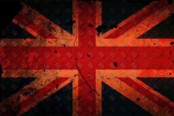 Σημαία του Ηνωμένου Βασιλείου για την παλιά υφή του χαρτιού. — Φωτογραφία Αρχείου