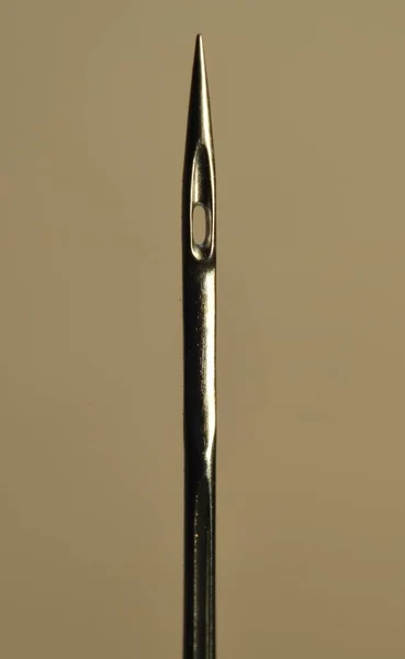 Close Sewing Needle Eye Shank Needles Industrial Overlock Machines — Stock Photo, Image