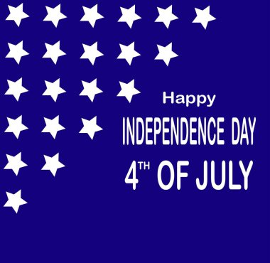 4 Temmuz Bağımsızlık Günü. Vektör illüstrasyonu