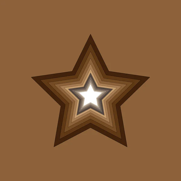 Gradiente Chocolate Estrela Design Modelo Vetor Logotipo Mínimo Moderno — Vetor de Stock