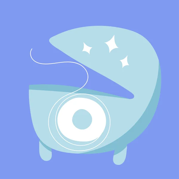 Sihirli diş ipi. Oral bakım kavramı.