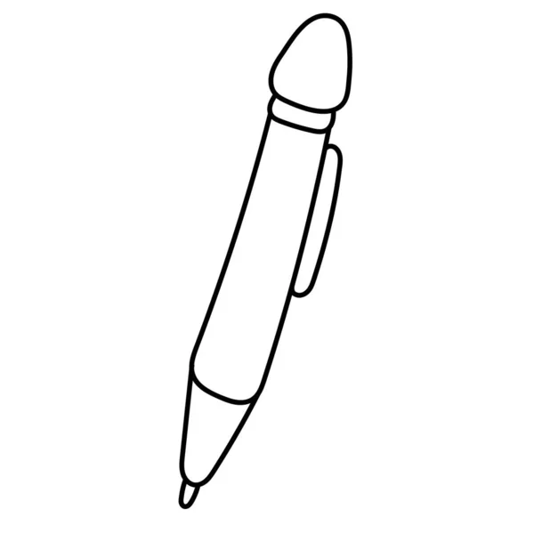 Schrijfpen Zakelijke Pen Vector Illustratie Doodle Stijl — Stockfoto