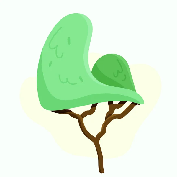 Árvore Bonito Estilo Cartoon Ilustração Vetorial — Fotografia de Stock