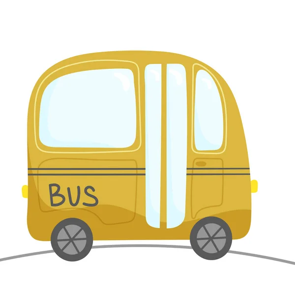 Compact Bus Transporting People Vector Illustration — Stock Photo, Image