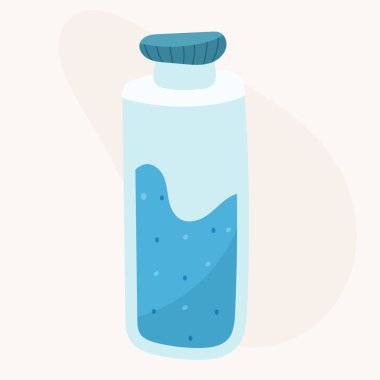 Bir şişe su. vektör çizimi izole edildi.