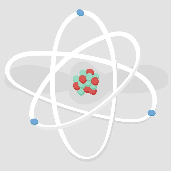 Atome Isolé Sur Fond Blanc — Image vectorielle
