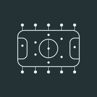 Masa futbolu oynamak için simge. Web sitesi için vektör illüstrasyonu