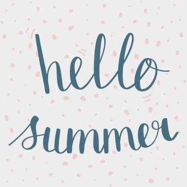 Merhaba yaz. Vektör el yazması kompozisyon.