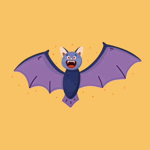 Pipistrello Isolato Concetto Halloween Illustrazione Vettoriale — Vettoriale Stock