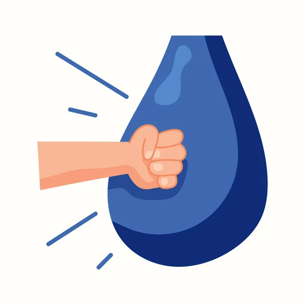 Vur! Düz biçimli vektör illüstrasyonu