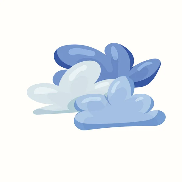 Nuages Illustration Vectorielle Style Plat — Image vectorielle