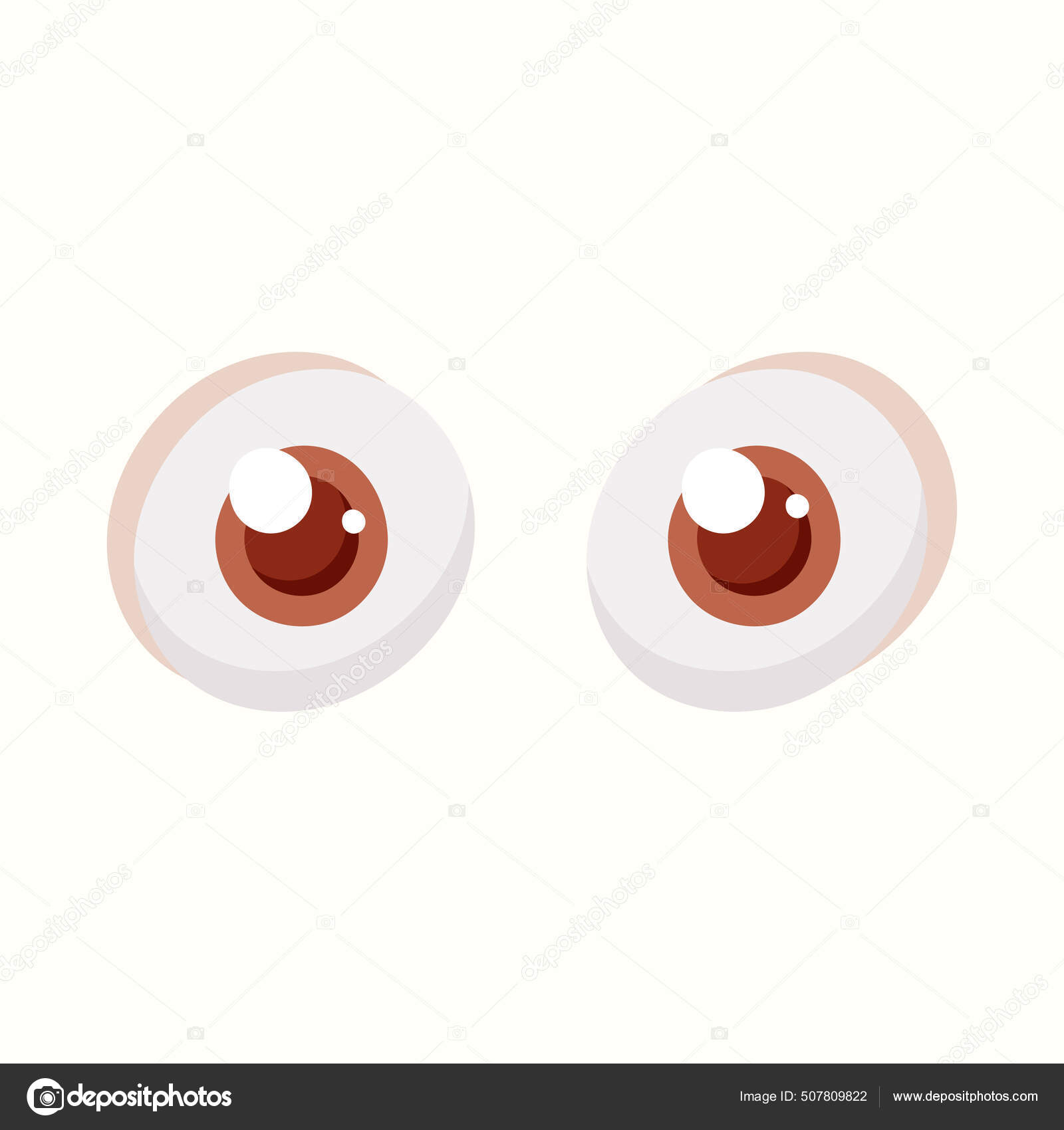 Cartoon Eyes Vector Illustration Flat Style Stock Vector by ©nevzorovavika  507809822, image size:1600x1700