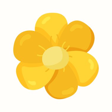 Çiçek. Düz biçimli vektör illüstrasyonu