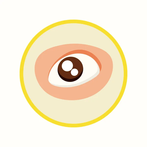 Eye Cartoon Style Vector Illustration — Stock Vector