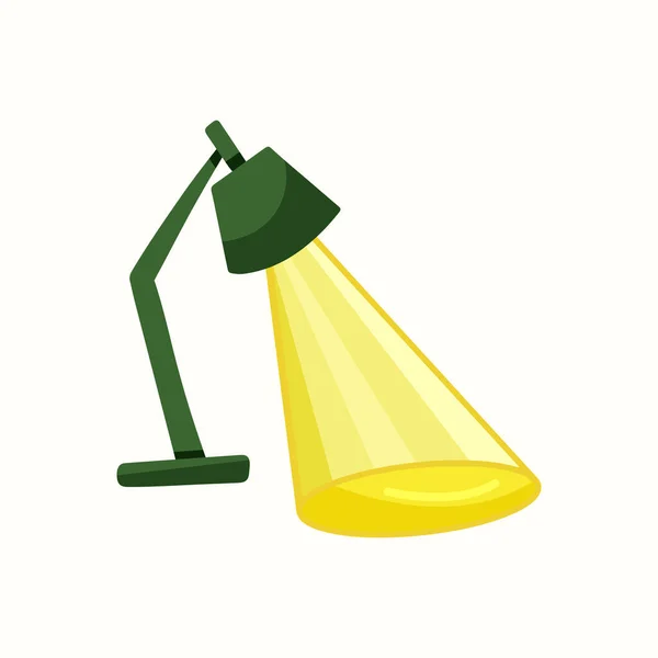 Lambadan ışık parlıyor. Düz biçimli vektör illüstrasyonu