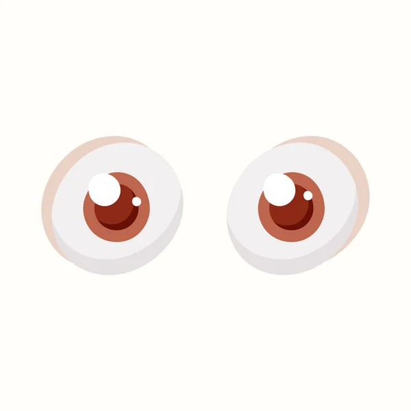 Мультяшные Глаза Векторная Иллюстрация Плоском Стиле — стоковый вектор