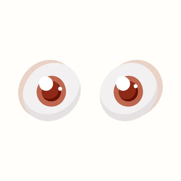 Ojos Dibujos Animados Ilustración Vectorial Estilo Plano — Vector de stock