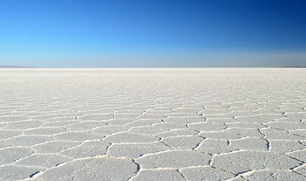 De zout woestijn in de buurt van de stad van Uyuni in Bolivia. Zuid-Amerika. — Stockfoto