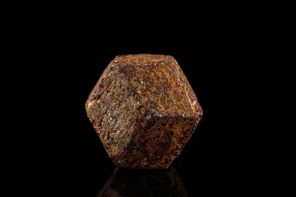 Granate Mineral Piedra Macro Sobre Fondo Negro Cerca — Foto de Stock