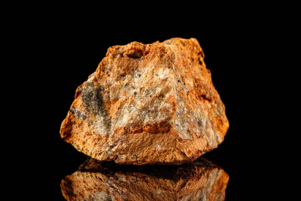 Macro Piedra Mineral Esfalita Sobre Fondo Negro Cerca —  Fotos de Stock