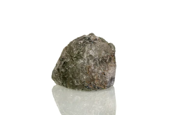 Macro Pedra Mineral Apatite Fundo Branco Close — Fotografia de Stock
