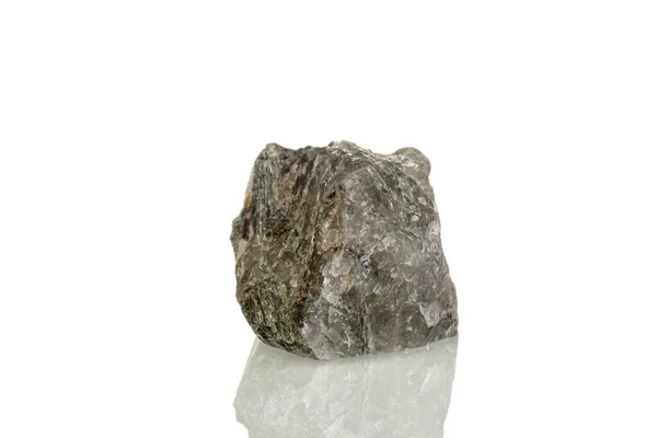 Macro Piedra Mineral Apatita Sobre Fondo Blanco Cerca — Foto de Stock