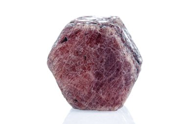 macro mineral stone ruby on a white background close-up clipart
