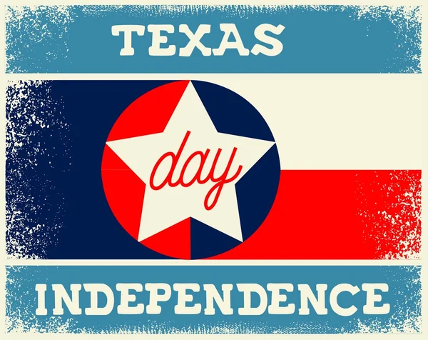 Dia da independência do Texas — Vetor de Stock