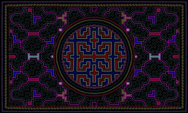 Shipibo Conibo Yüksek Ayrıntılı Nakış Sanatı