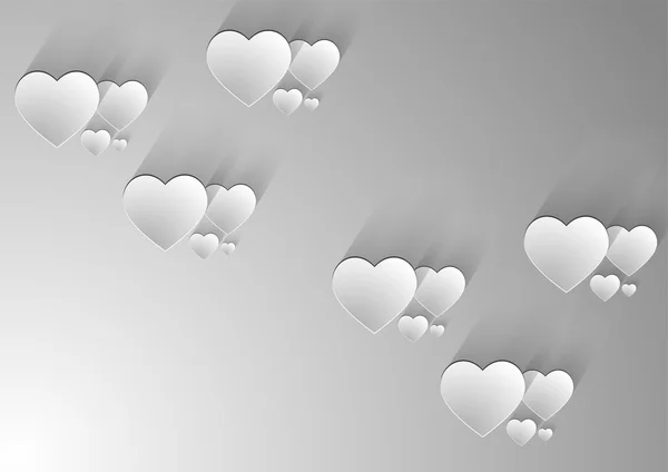 Grå hjärtan bakgrund Vektorgrafik