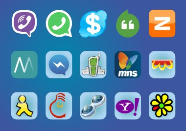 15 messenger simgeler kümesi