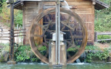 Flaring su akışı döner su çarkı