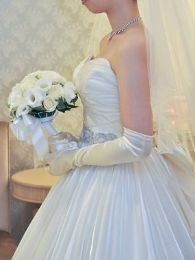 Gelin imajı, gelin, zarif ve parlak, çok zarif ve harika gelinlik.