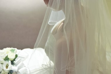 Gelin imajı, gelin, zarif ve parlak, çok zarif ve harika gelinlik.