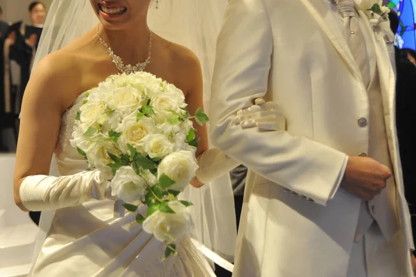 Brautbild Ausgang Elegant Und Brillant Sehr Elegant Und Wunderschöne Hochzeit — Stockfoto