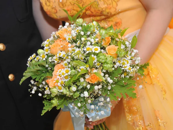 Bouquet Imagem Nupcial Elegante Esplêndido Arranjo Flores Muito Elegante Maravilhoso — Fotografia de Stock