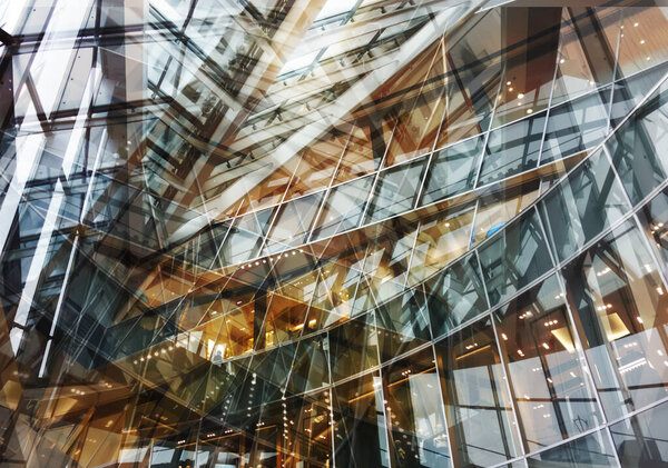 Изображение Блэда Раннера, сложное сочетание множества футуристических вертикальных и горизонтальных пространств