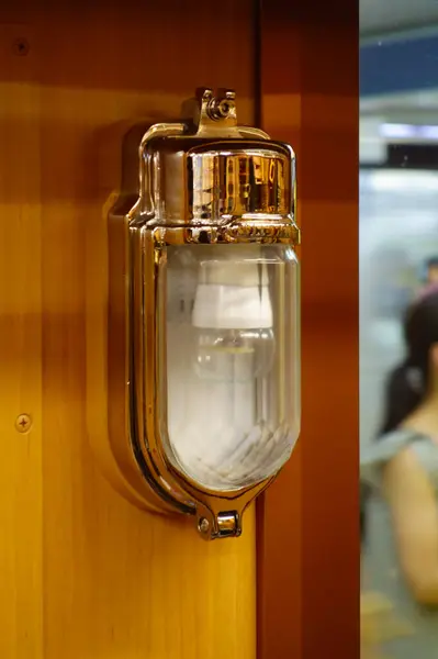 Vészhelyzeti Lámpák Stílusos Retro Típusú Metróban — Stock Fotó