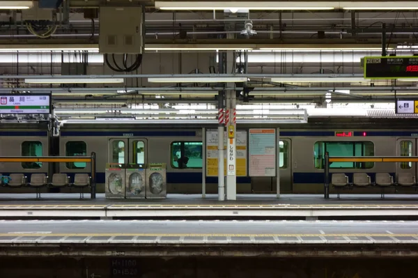 Comutação Para Comboios Escolares Instalados Plataforma Estação Ferroviária — Fotografia de Stock