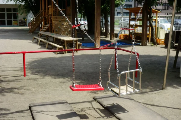 Children Park Recreation Equipment Swing — Stock Photo, Image