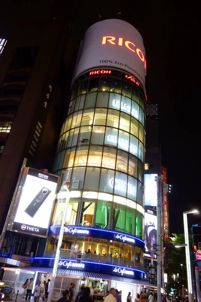 Japon Tokyo Ginza 4-chome, en lüks Sakka-gai, gece görüşü