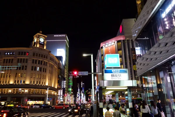 Japan Tokyo Ginza Chome Найрозкішніший Sakka Gai Нічний Вид — стокове фото