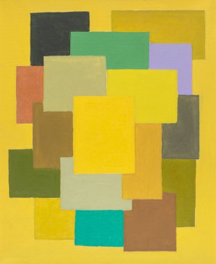 çok renkli sarı, turuncu ve yeşil dikdörtgenlerin soyut deseni