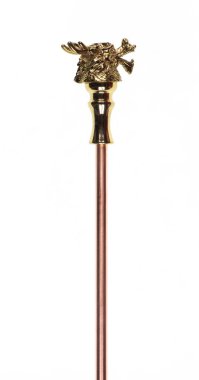 Beyaz arka planda izole edilmiş Aristokrat ejderha bastonu