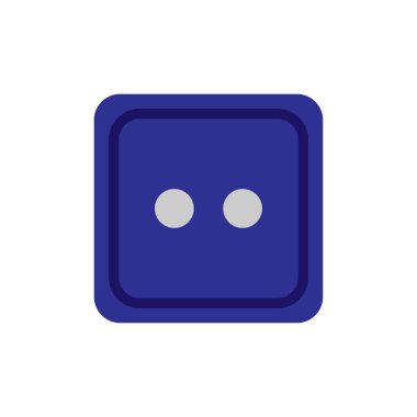 Düğme simgesini giydir. Moda sembolü. Logo tasarım ögesi