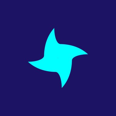 Fan yassı ikonu. Basit bir havalandırma sembolü. Logo tasarım elemanı. Tişört baskısı. EpiS10. Çıkartma için vektör.